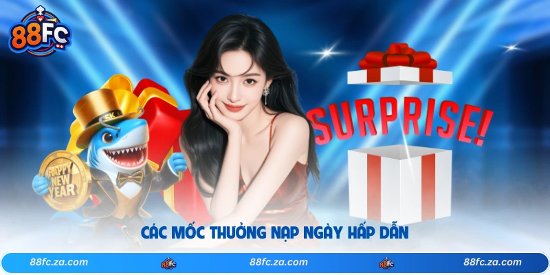 Các mốc thưởng nạp ngày hấp dẫn